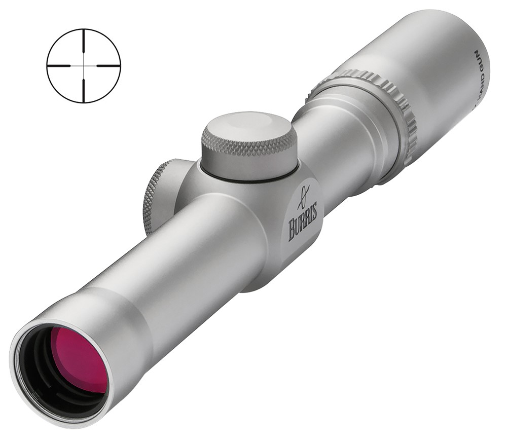 Burris 200229 Handgun Nickel, 2x20mm 1" Tube Plex Reticle