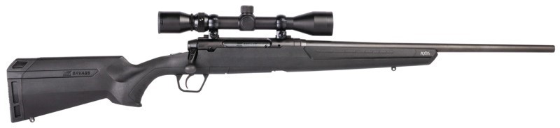 SAVAGE AXIS XP, 308WIN, 20" BLUE, SYNTH STK W/WVR 3-9x40 SCOPE, DBM, 4RDS