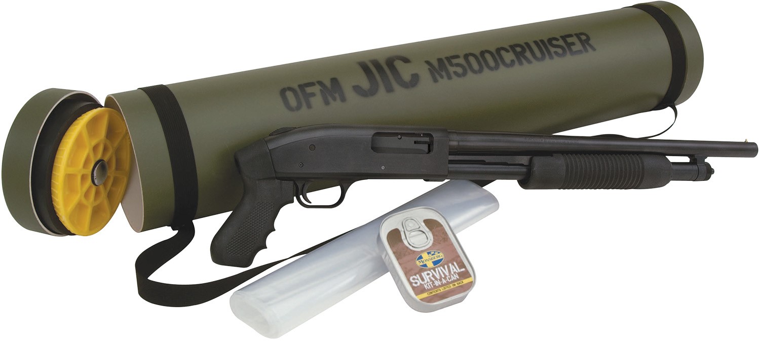 Mossberg 500 JIC Cruiser Pump 12 Gauge 18.5" Barrel 3" Chamber Black Synthetic, Blue Finish