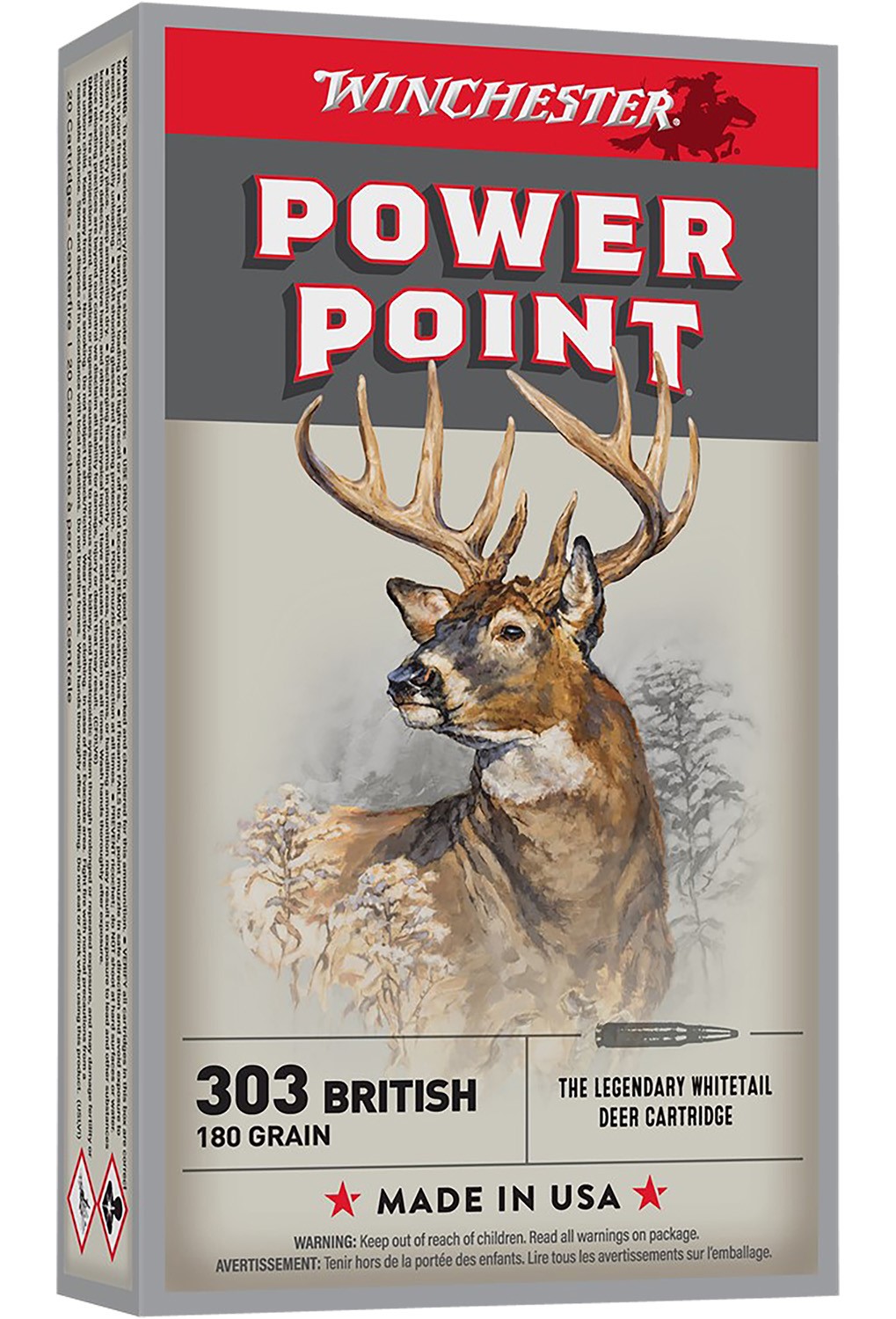 WINCHESTER #X303B1 303BRITISH, 180G PP, 20RDS