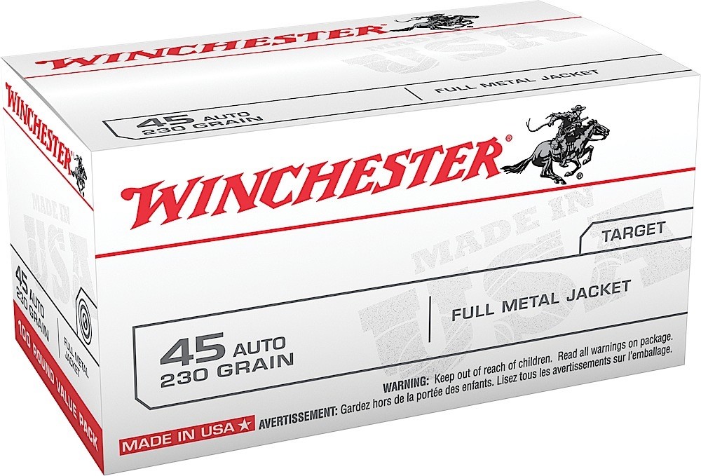 WIN #USA45AVP 45ACP 230G FMJ-100RDS