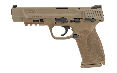 SMITH AND WESSON MP9 2.0 9MM FLAT DARK EARTH, 17RDS, W/MANUAL SAFETY SMITH AND WESSON MP9 2.0 9MM FLAT DARK EARTH, 17RDS, W/MANUAL SAFETY