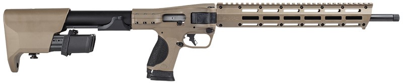 Smith & Wesson M&P FPC, 9mm, 16" Threaded Barrel, Folding Stock, FDE, (1) 17-rd & (2) 23-rd