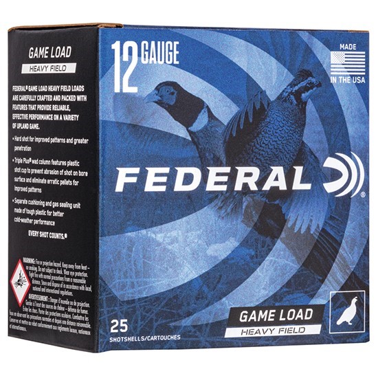 FEDERAL GAMESHOK HVY FIELD 12G 2.75", 1.25OZ, #5 SHOT, 25RDS PER BOX