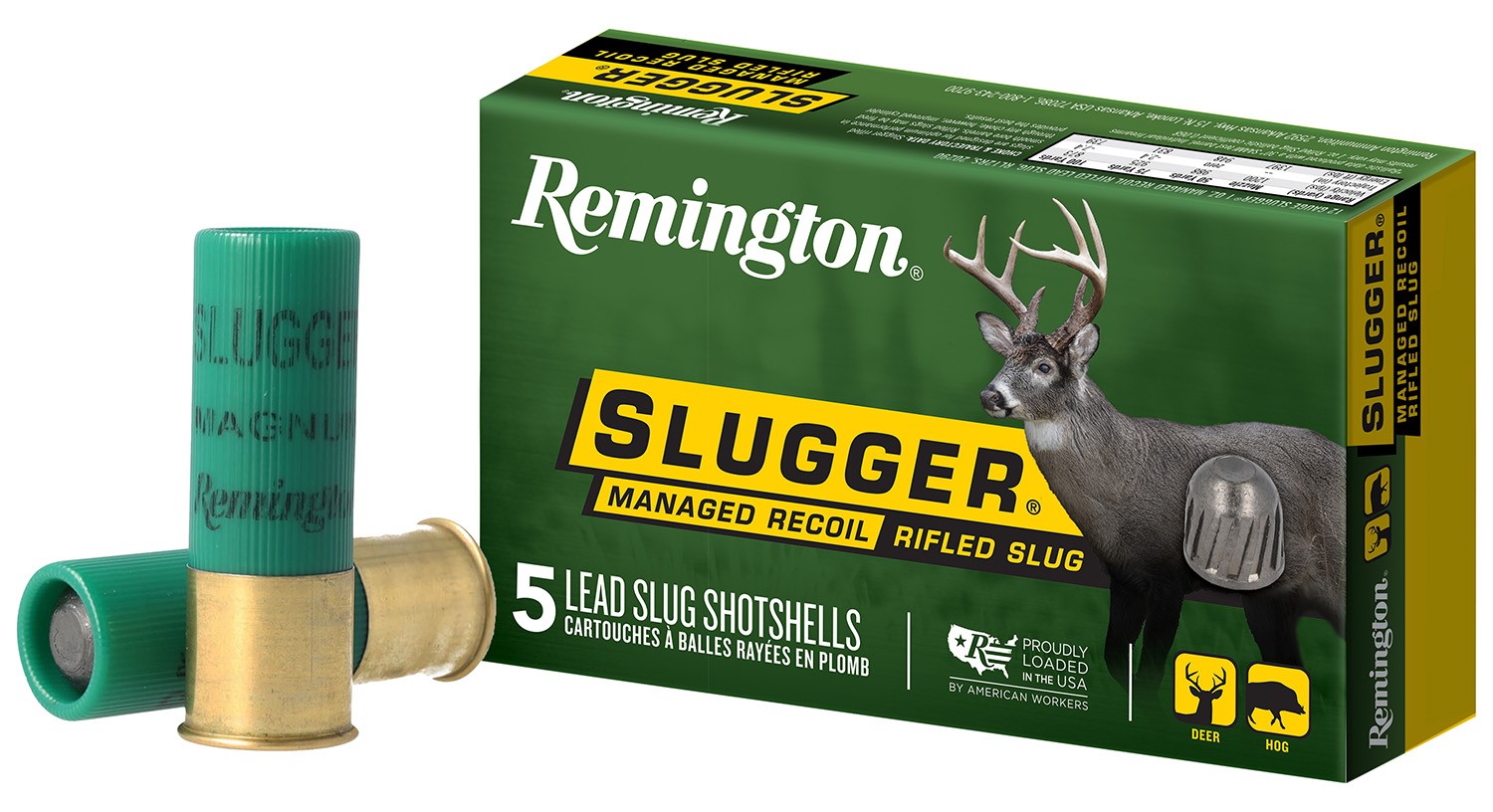 REMINGTON SLUGGER, 12G 2.75" MANAGED RECOIL, RIFLED FOR SMOOTH BORE BARRELS