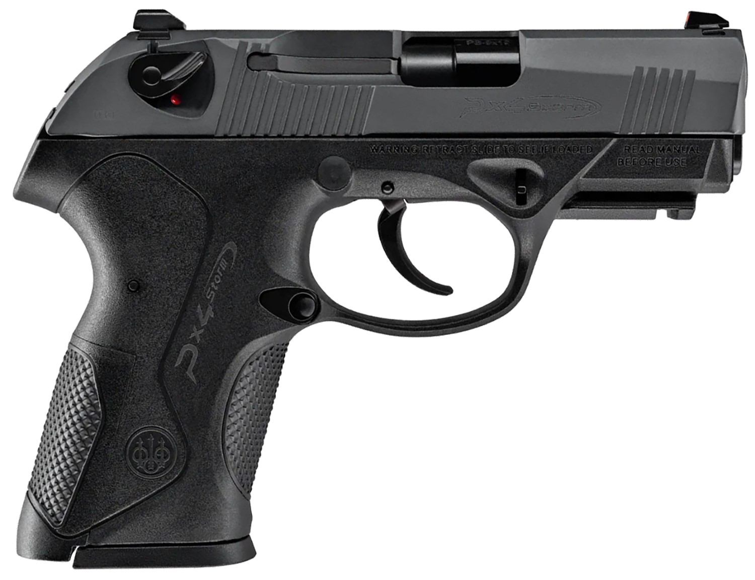 Beretta USA JXC9G15CC2 Px4 Storm Compact Carry 2 9mm Luger 15+1 3.20" Black Inox Heavy Contour Rotating Barrel, Black Bruniton Serrated Steel Slide, Black Polymer Frame w/Picatinny Rail