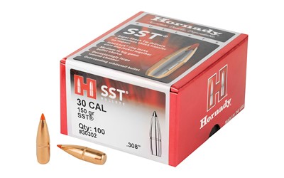 HORNADY SST, .308 DIAMETER, 30 CALIBER, 150 GRAIN, BALLISTIC TIP, 100 COUNT