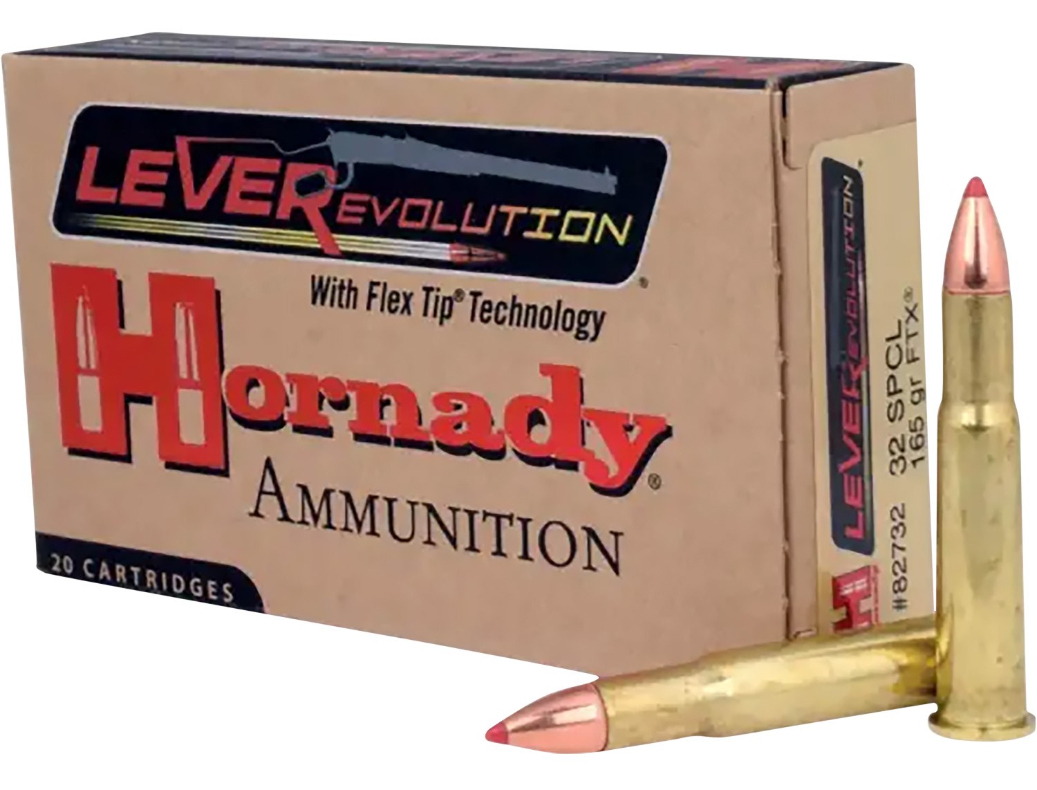 HORNADY #82732 32 WINCHESTER SPECIAL 165GR FLEXTIP, 20RDS