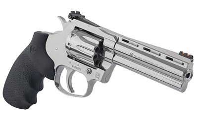 Colt's Manufacturing, Colt King Cobra, Double Action/Single Action, Revolver, 22 LR, 4.25" Barrel, Stainless Steel, Silver, Black Grips, 10 Rounds