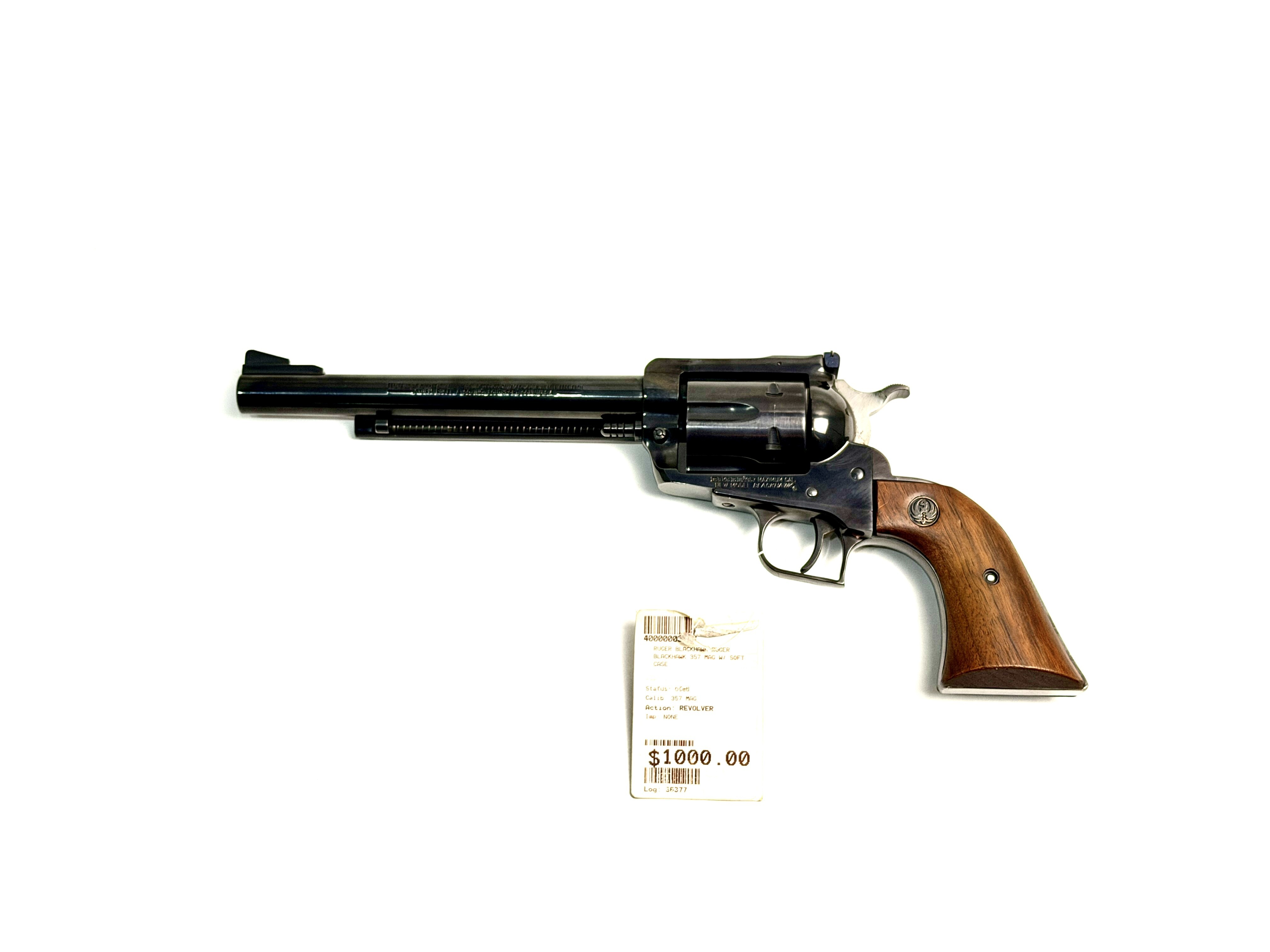 RUGER BLACKHAWK, .357MAG, 7.5", 6 SHOT, USED RUGER BLACKHAWK, .357MAG, 7.5", 6 SHOT, USED