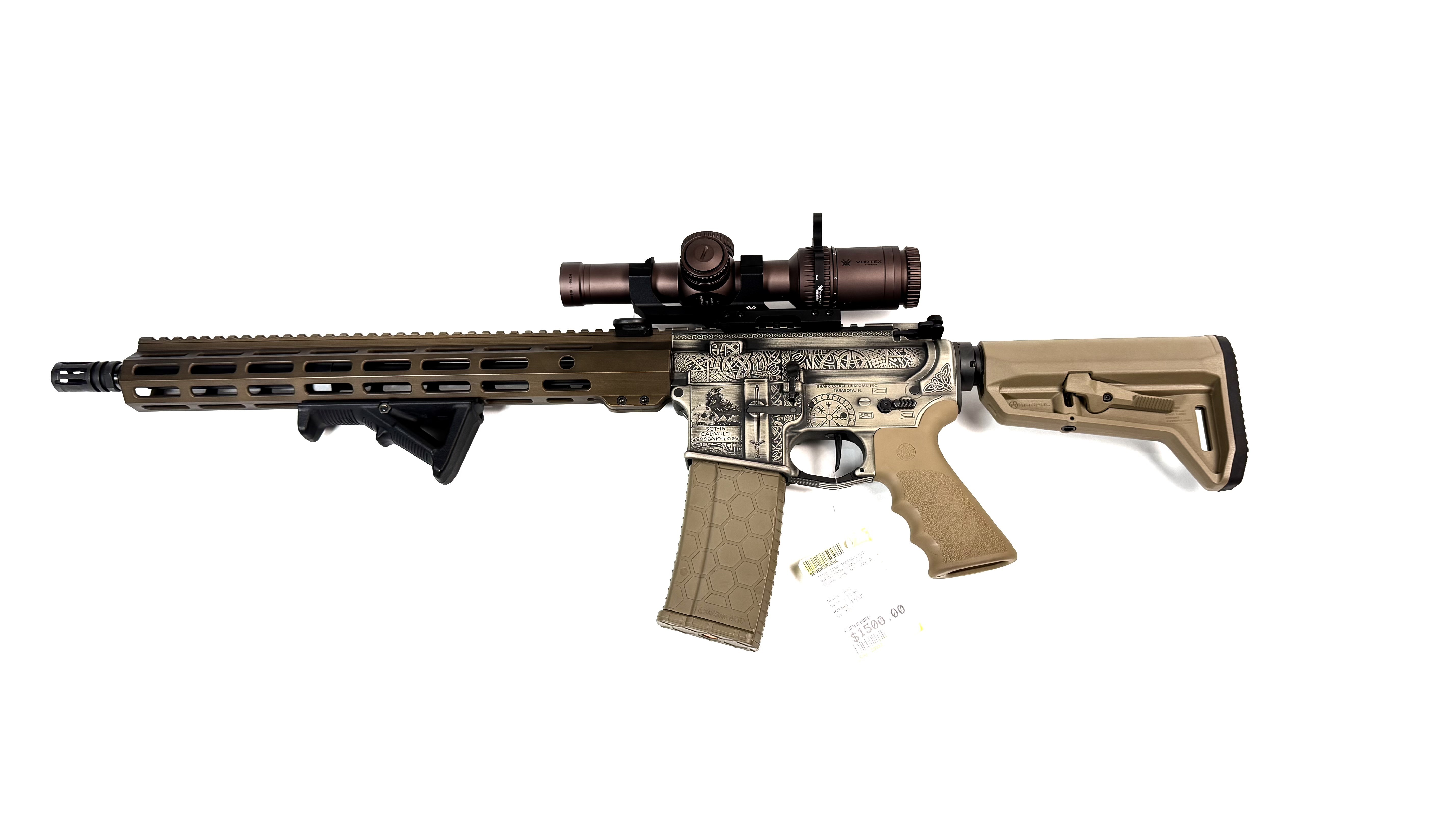 SHARK COAST TACTICAL VIKING SHARK, 5.56, 16", W/ CASE AND VORTEX SIGHT, USEDC SHARK COAST TACTICAL VIKING SHARK, 5.56, 16", W/ CASE AND VORTEX SIGHT, USEDC