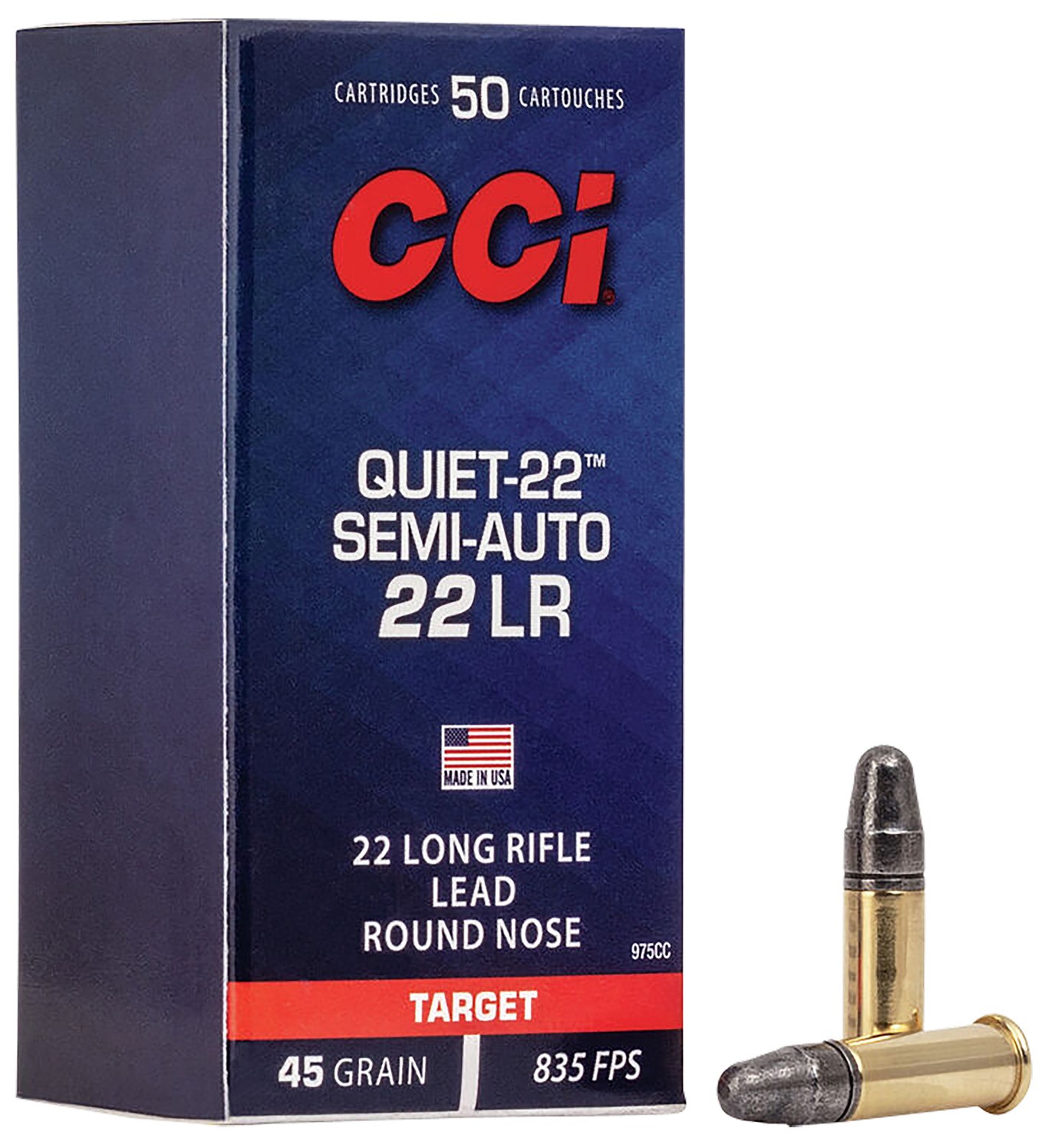 CCI #0975CC 22LR QUIET 45GR LRN, 50RDS