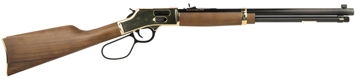 HENRY H006GMLL, SIDE GATE CARBINE, 357MAG/38SPL, 20" BRASS RCVR, BLUE BARREL, 10RDS