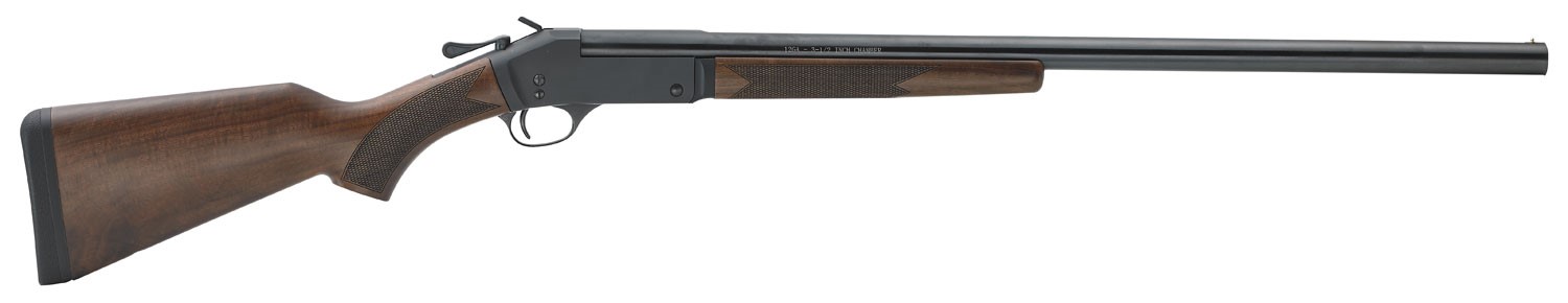 HENRY #H01512, 12GA, SINGLE SHOT, 28" BARREL, 3.5" CHAMBER, BLUE W/WALNUT STK