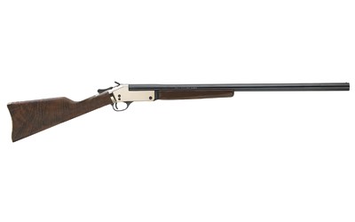 HENRY H015B12, 12G, SINGLE SHOT, 28" BLUE W/POLISHED BRASS FINISH, WALNUT STK, R/H