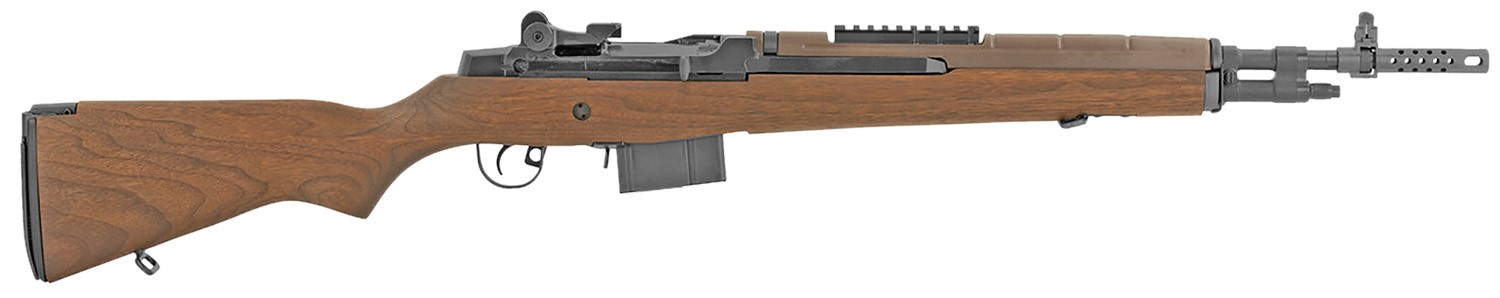 Springfield Armory M1A Scout Squad 308 Win/7.62x51mm 10+1 18" Black Parkerized Carbon Steel Barrel, Black Parkerized Picatinny Rail Steel Receiver, Walnut Fixed Stock