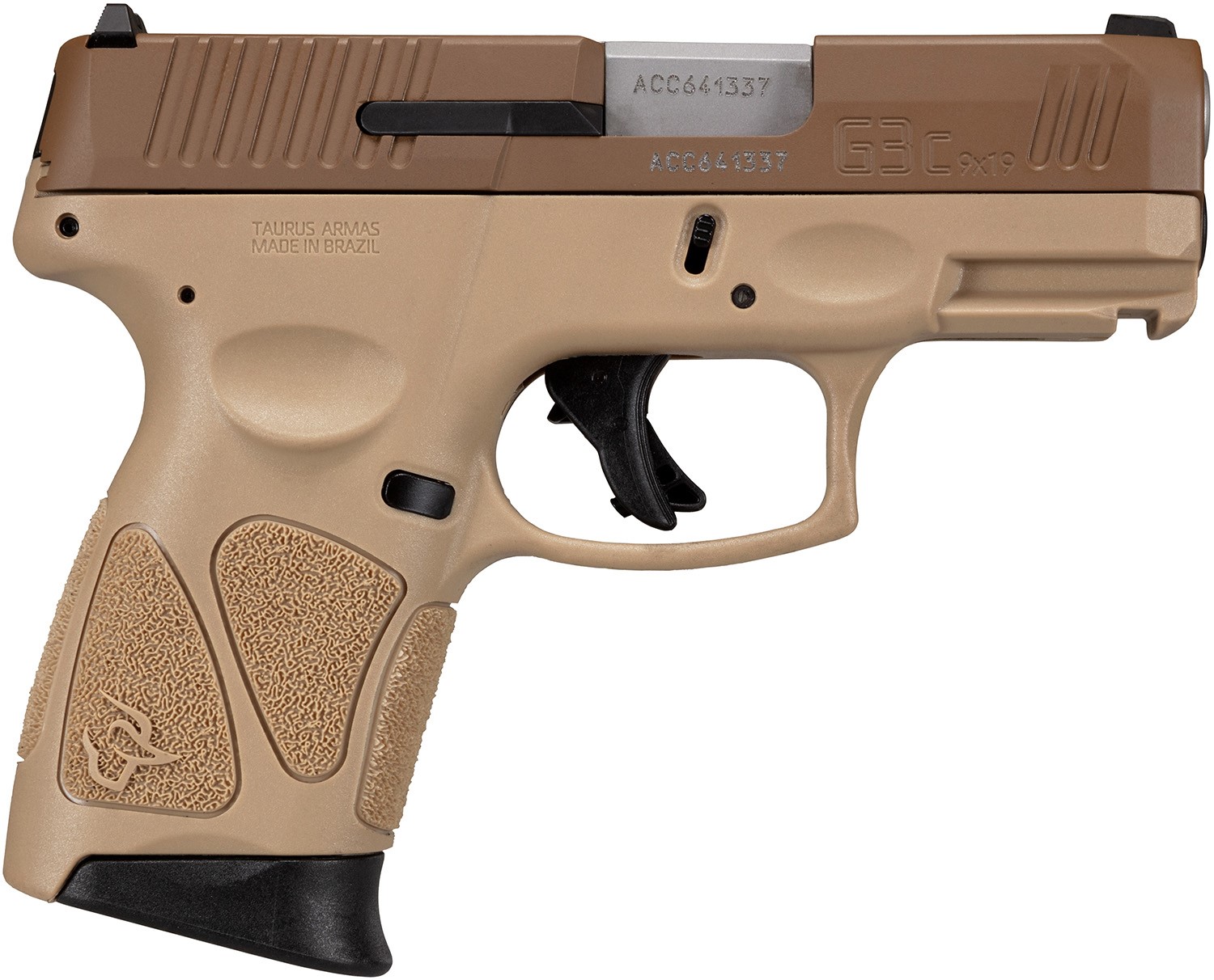 TAURUS G3C, 9MM, 3.26" BROWN, PICATINNY RAIL, 10RDS