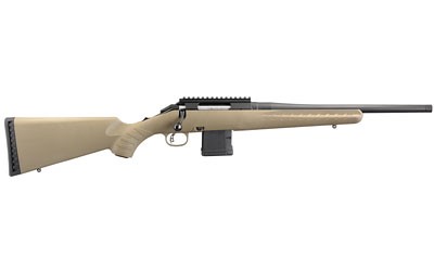 RUGER AMERICAN RANCH, 300BLK, 16.12" FDE W/THREADED BARREL, 10RDS