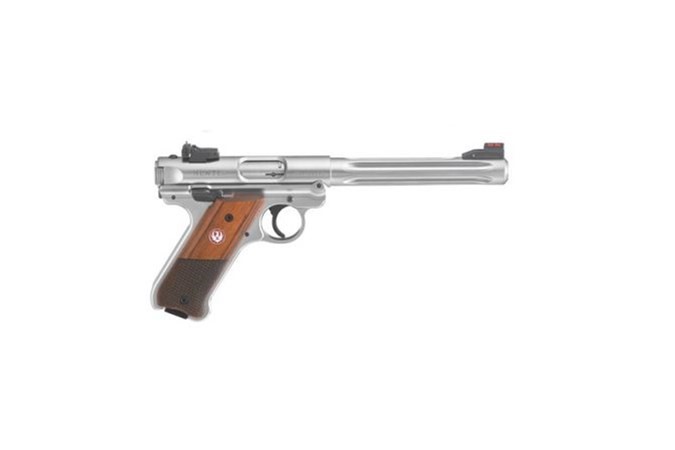 RUGER MKIV HUNTER 22LR 6.88" FLUTED BULL BARREL, STAINLESS RUGER MKIV HUNTER 22LR 6.88" FLUTED BULL BARREL, STAINLESS