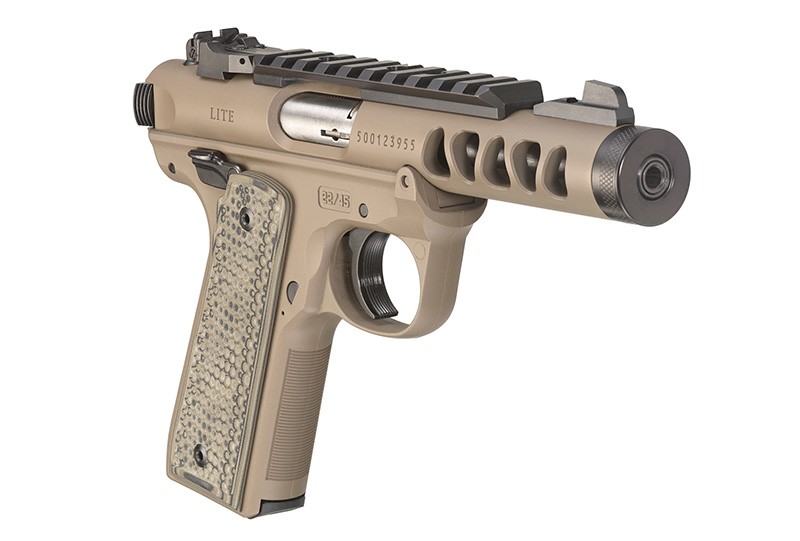 Mark IV 22/45 Lite, .22LR, 4.4" Threaded Barrel, FDE Cerakote Receiver, (2) 10-Rd, IVS Exclusive