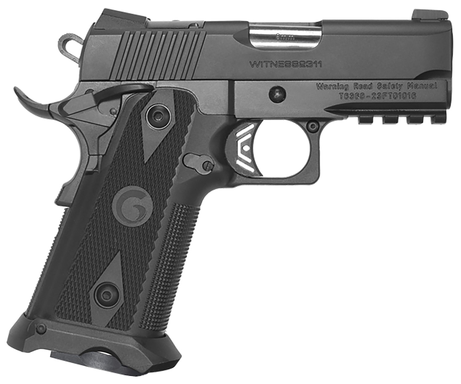 GIRSAN WITNESS 2311 BRAT, 9MM, 3.4" BLUE W/PIC RAIL ON UNDERSIDE, 17RDS