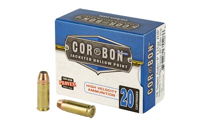 Corbon Ammo, Self Defense, 38 Super, 125 Grain, Jacketed Hollow Point, +P, 20 Round Box