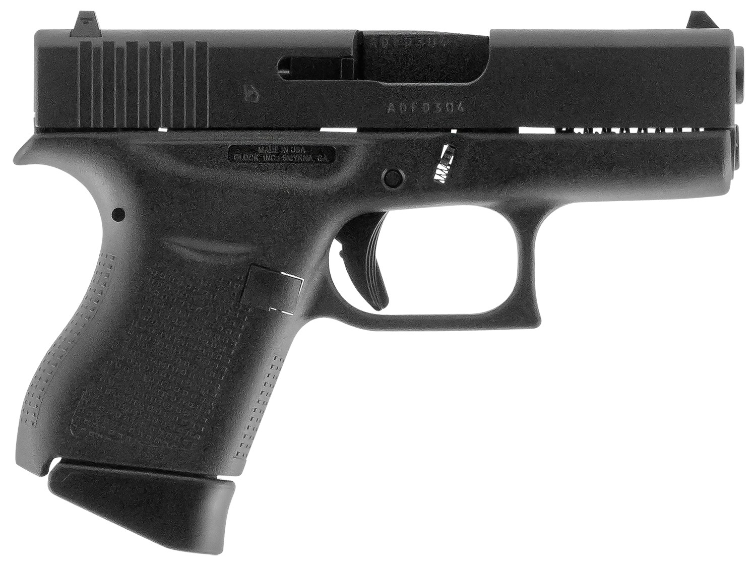 GLOCK 43 9MM 3.39" BARREL W/FIXED SIGHTS, 6ROUND CAPACITY GLOCK 43 9MM 3.39" BARREL W/FIXED SIGHTS, 6ROUND CAPACITY