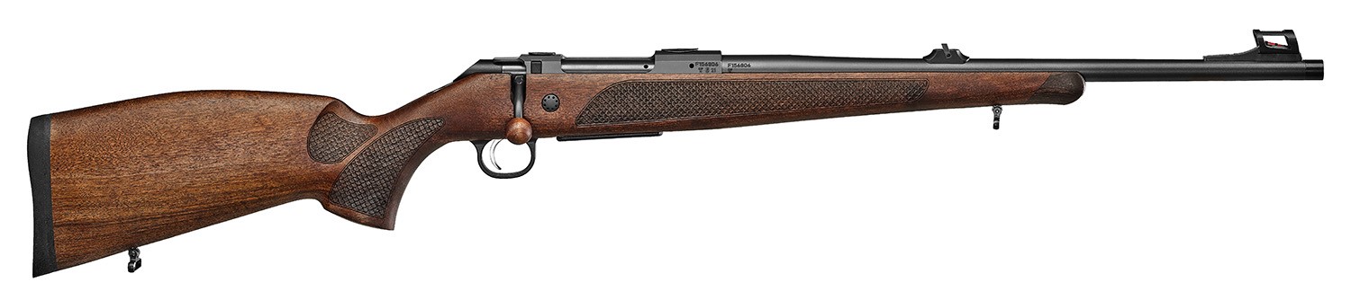 CZ 600 LUX, 308WIN, 20" BLUE THREADED BARREL, WALNUT BAVARIAN STK, RH, 4RDS