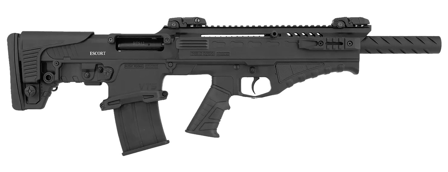 Escort BTS 12 Gauge Semi-Auto 3" 5+1 18" Matte Black Nitride Steel Barrel, Picatinny Rail Aluminum/Polymer Receiver, Black Adjustable Synthetic Stock